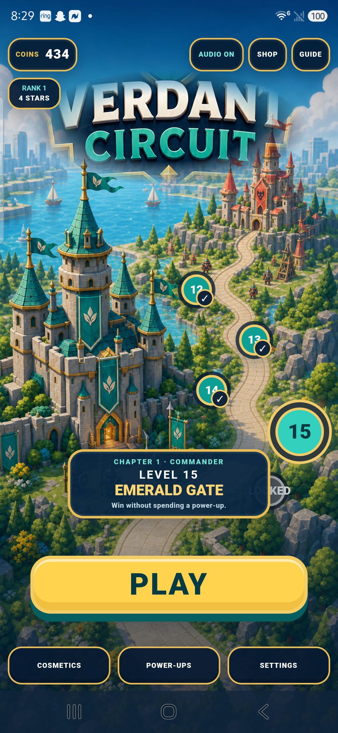 Verdant Circuit campaign menu